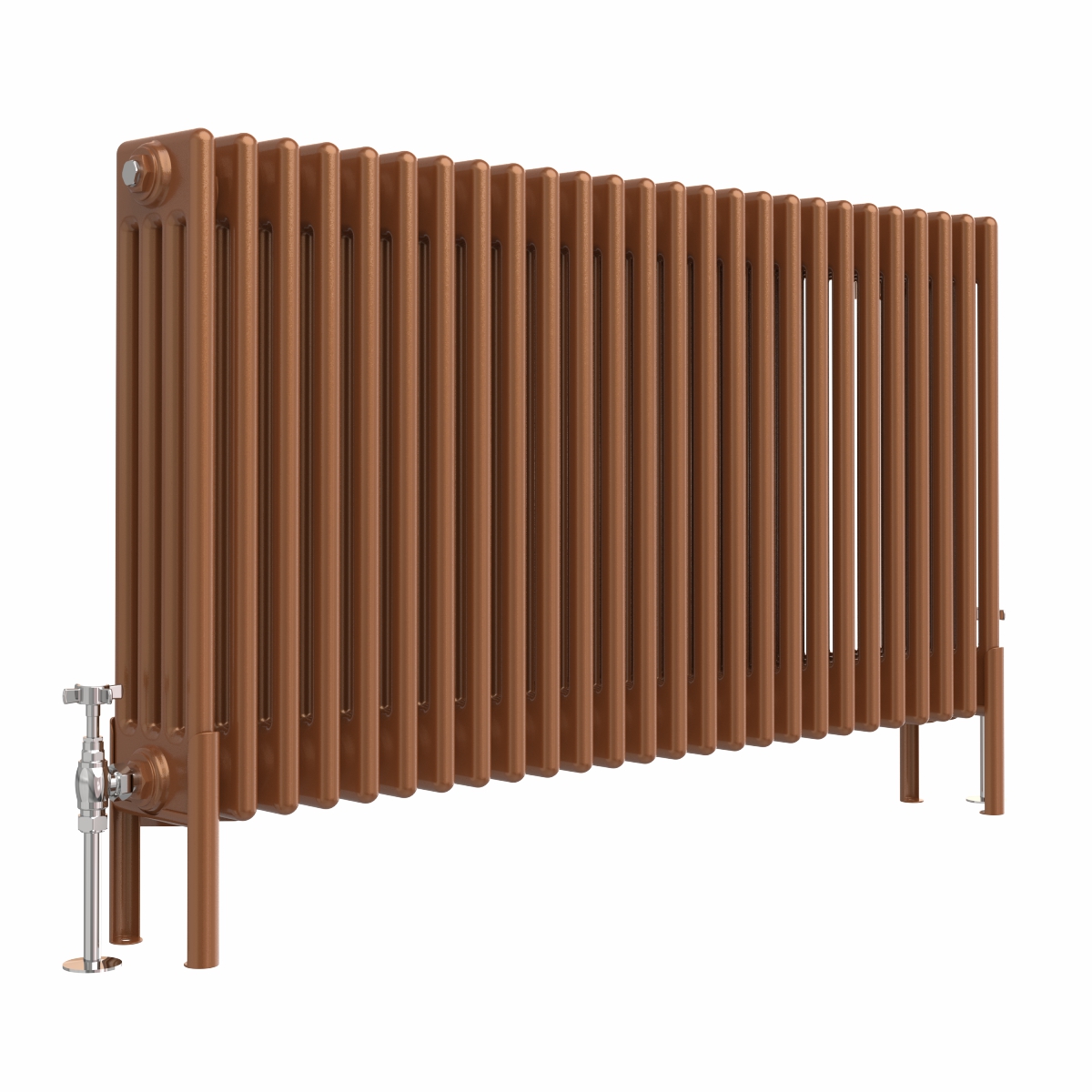 Bern 600 x 1190mm Traditional Metallic Bronze Horizontal Four Column Radiator
