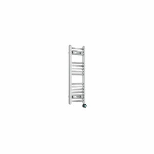 Bergen 800 x 300mm Straight Chrome Thermostatic Touch Control Electric Heated Towel Rail