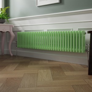 Bern 300 x 1460mm Pastel Green Double Horizontal Column Radiator