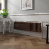 Bern 300 x 1190mm Black Copper Double Column Horizontal Traditional Radiator