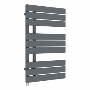 Kristiansund 824 x 500mm Anthracite Simple Electric Heated Towel Rail