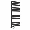 Koli 1200 x 450mm Dual Fuel Black Thermostatic Touch Control Electric Heated Towel Rail