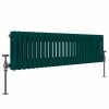 Bern 300 x 1190mm Blue Green Double Horizontal Column Radiator