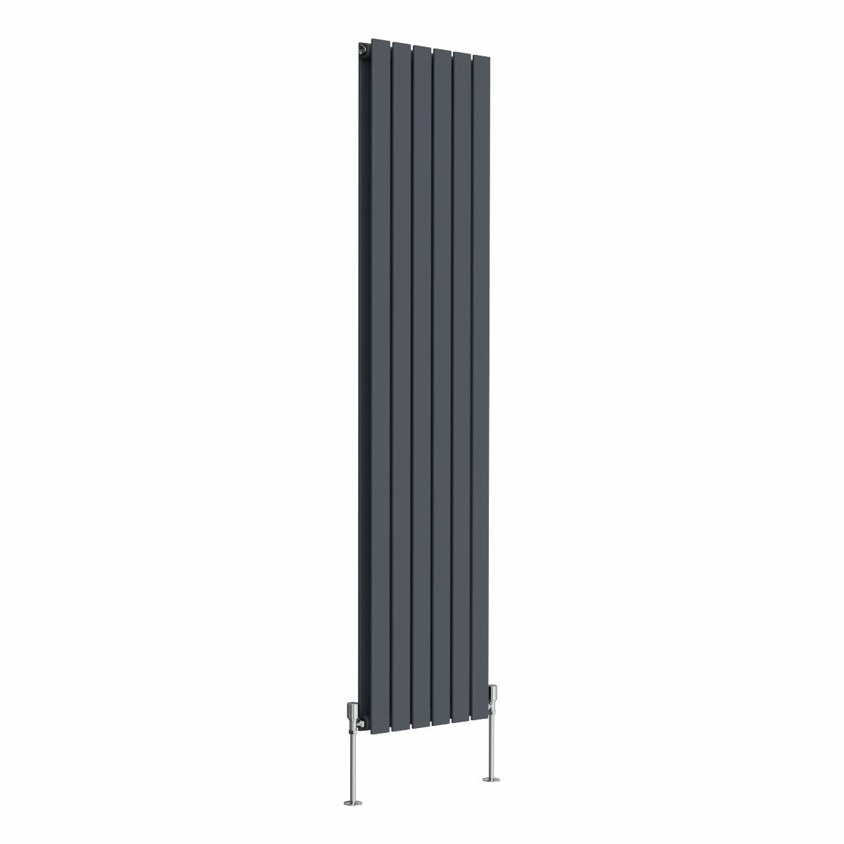 Karlstad 1800 x 410mm Anthracite Double Vertical Flat Panel Designer Radiator