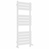 Juva 1200 x 450mm Dual Fuel White Flat Panel Simple Electric Heated Towel Rail