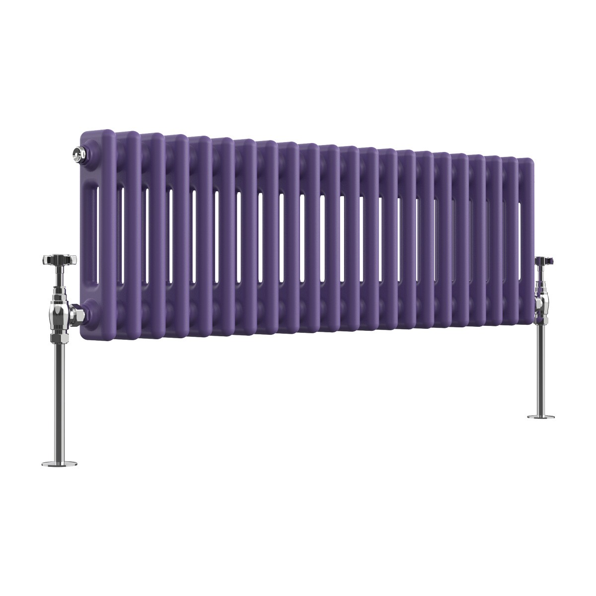 Bern 300 x 1010mm Elegant Purple Double Column Horizontal Traditional Radiator