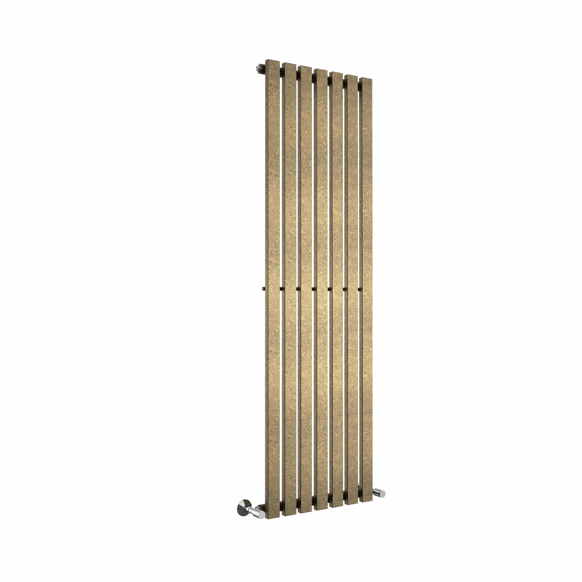 Lulea 1600 x 480mm Black Gold Single Vertical Flat Panel Designer Radiator