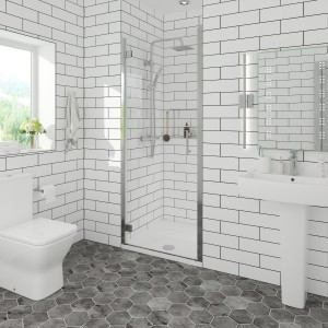 Ennerdale - 800mm Hinged Shower Door - Chrome