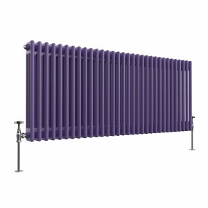 Bern 600 x 1460mm Elegant Purple Triple Column Horizontal Traditional Radiator