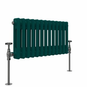 Bern 300 x 605mm Blue Green Double Horizontal Column Radiator