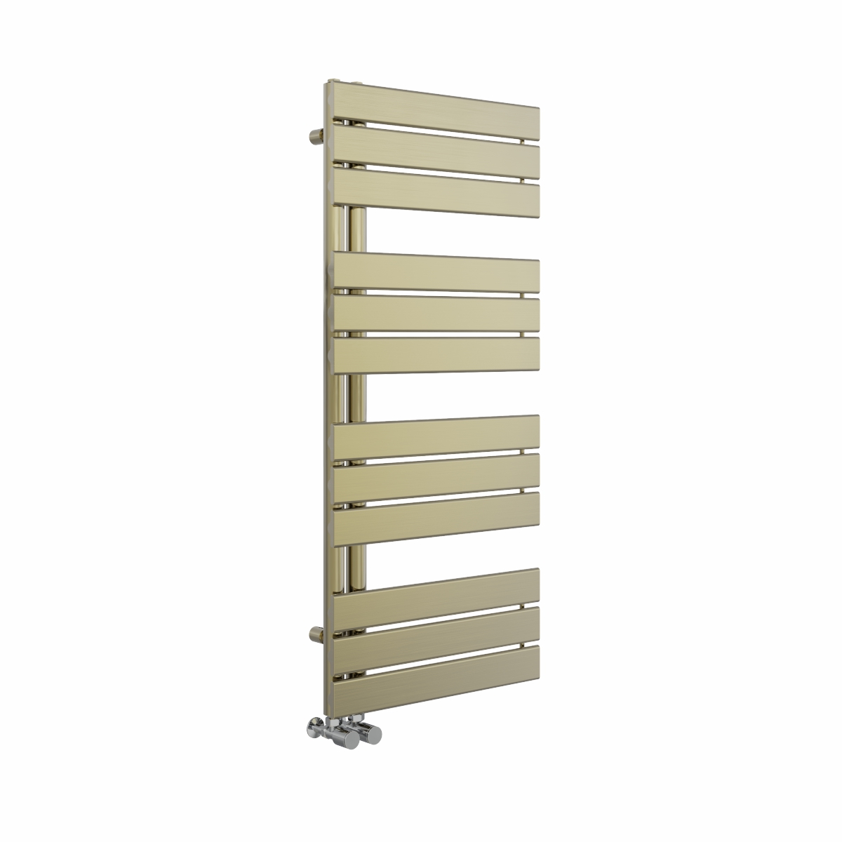 Kristiansund 1126 x 500mm Designer Towel Rail - Brushed Brass