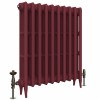 Classic  745 x 654mm  Farrow & Ball Eating Room Red Triple Column Cast Iron Radiator - 10 Sections
