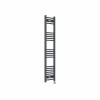 Fjord 1400 x 300mm Curved Anthracite Thermostatic Touch Control Electric Heated Towel Rail