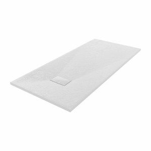 Terra - 1700x800mm Slate Effect Rectangle Shower Tray White