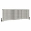 Classic  745 x 2080mm Porcelain White Triple Column Cast Iron Radiator - 33 Sections