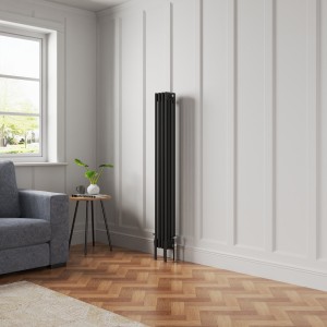 Bern - Traditional Black Vertical Four Column Radiator - Choice of Size