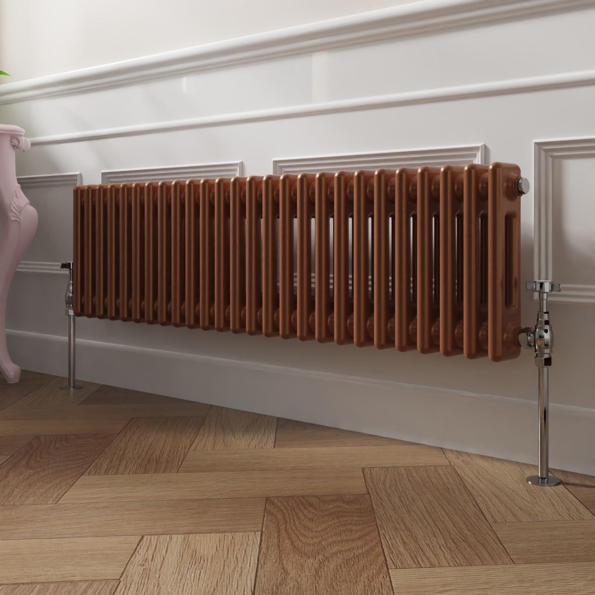 Bern 300 x 1190mm Metallic Bronze Double Horizontal Column Radiator
