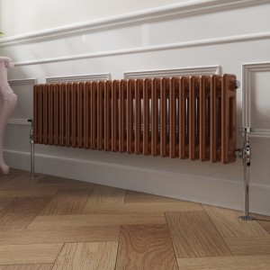 Bern 300 x 1190mm Metallic Bronze Double Horizontal Column Radiator
