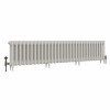 Classic  450 x 1956mm Porcelain White Triple Column Cast Iron Radiator - 31 Sections
