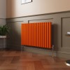Norden 600 x 1004mm Bright Orange Single Oval Column Horizontal Designer Radiator