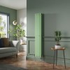Lulea 1600 x 270mm Pastel Green Double Flat Panel Vertical Designer Radiator