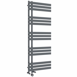 Koli 1600 x 600mm Dual Fuel Anthracite Thermostatic Touch Control Electric Heated Towel Rail