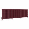 Classic  745 x 2390mm Farrow & Ball Eating Room Red Triple Column Cast Iron Radiator - 38 Sections