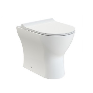 Fresh Curved Round Back To Wall Toilet & Soft Close Seat