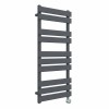 Juva 1000 x 450mm Sand Grey Flat Panel Thermostatic Touch Control Wifi Electric Heated Towel Rail