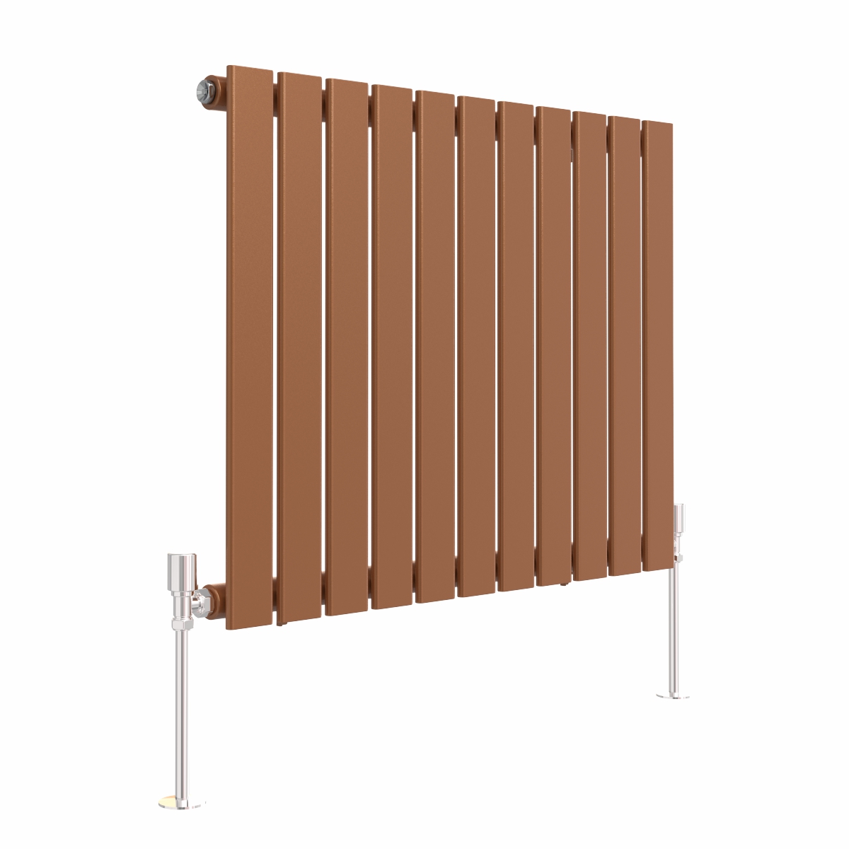 Karlstad 600 x 750mm Metallic Bronze Single Flat Panel Horizontal Designer Radiator