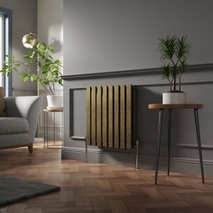 Lulea Black Gold Horizontal Column Coloured Radiator - Choice of Size