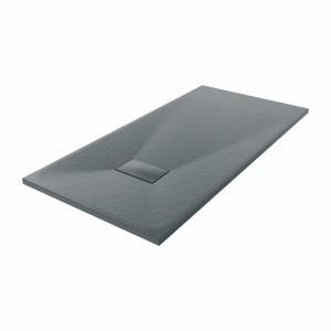 Terra - 1400x700mm Slate Effect Rectangle Shower Tray Anthracite