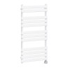 Juva 1200 x 600mm White Flat Panel Electric Thermostatic Heated Designer Towel Rail