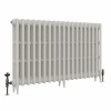 Classic  745 x 1212mm Porcelain White Triple Column Cast Iron Radiator - 19 Sections