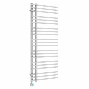 Solberg 1250 x 500mm Chrome Electric Towel Rail with Wifi Thermostat - 600W