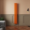 Norden 1800 x 237mm Bright Orange Double Oval Column Vertical Designer Radiator