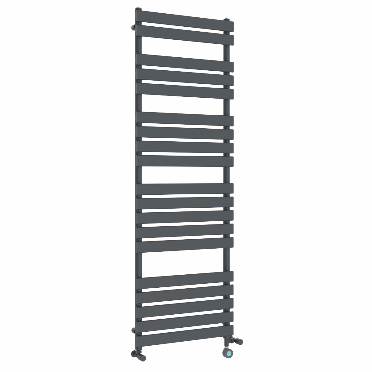 Juva 1800 x 600mm Dual Fuel Sand Grey Flat Panel Thermostatic Touch Control Electric Heated Towel Rail