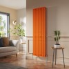 Lulea 1800 x 550mm Bright Orange Single Flat Panel Vertical Designer Radiator