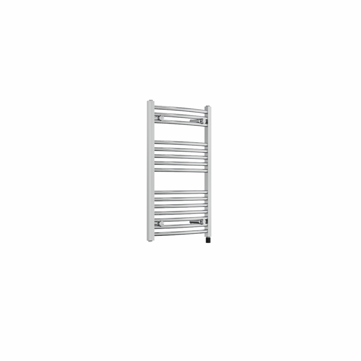 Fjord 800 x 500mm Curved Chrome Prefilled Electric Heated Towel Rail