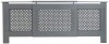 Radiator Cover Cabinet Grey With Cross Grill - 1400-2030mm