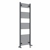 Bergen 1600 x 500mm Dual Fuel Straight Anthracite Thermostatic Electric Heated Towel Rail