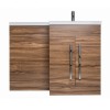 Calm Walnut Right Hand Combination Vanity Unit Set with Concealed Cistern (No Toilet)