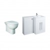 Calm White Right Hand Combination Vanity Unit with RAK-Tonique Toilet & Soft Close Seat & Concealed Cistern - 1100mm