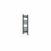 Fjord 800 x 300mm Curved Anthracite Thermostatic Touch Control Electric Heated Towel Rail