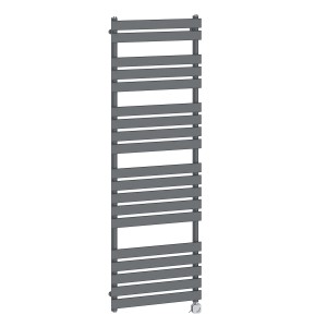 Juva 1800 x 600mm Sand Grey Flat Panel Electric Thermostatic Heated Designer Towel Rail