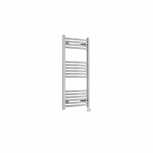 Fjord 1000 x 500mm Curved Chrome Thermostatic Touch Control Electric Heated Towel Rail