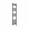 Bergen 1600 x 400mm Straight Anthracite Thermostatic Touch Control Electric Heated Towel Rail