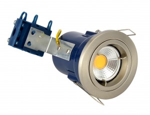 Forum Yate - Fire rated Downlight - Satin Chrome