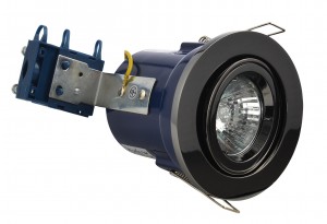Forum Yate - Adjustable Fire Rated Downlight - Black Chrome