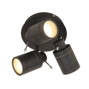 Forum SCORPIUS - 3 Lamp Bar Bathroom Spotlight IP44 - Matt Black